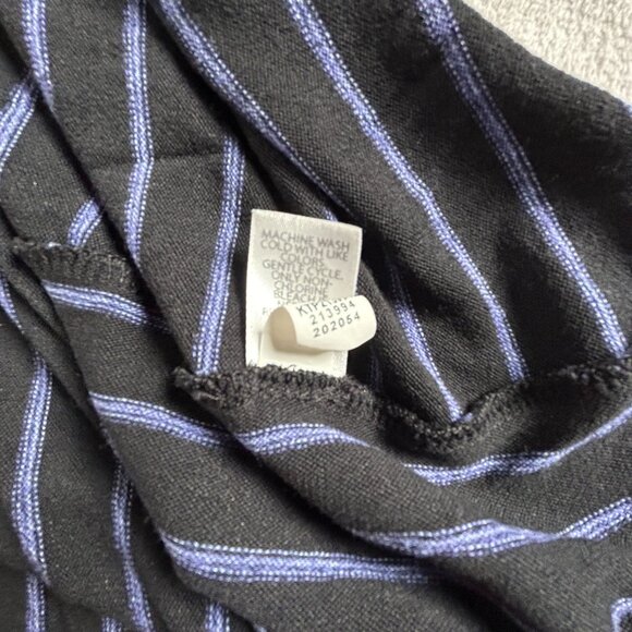 J. Jill Wearever Womens 2X Striped Rayon Stretch Pullover Tunic Top Black Purple - Picture 5 of 8